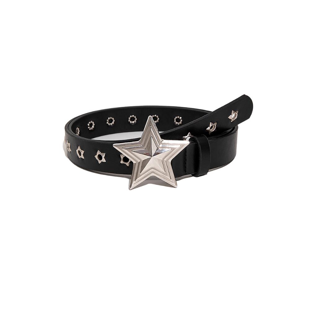 Hip Hop Gothic Leather Belt Punk Waist Band Fashion Pin Buckle Waistband  For Women Man