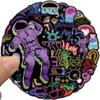 50Pcs Neon Light Cartoon Graffiti Stickers DIY Phone Guitar Laptop Notebook Suitcase Cup Waterproof Sticker Decals