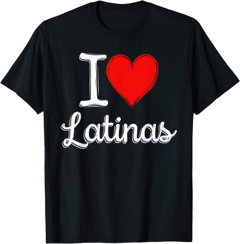 I Love Latinas Lovers Hispanic Pride Cute Graphic Funny T Shirt