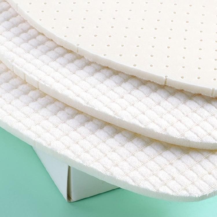 4 Pairs Odor Resistant Terry Cloth Latex Insoles Lightweight Design Shoe Inserts Cushion for Barefoot Shoes Size 35-46