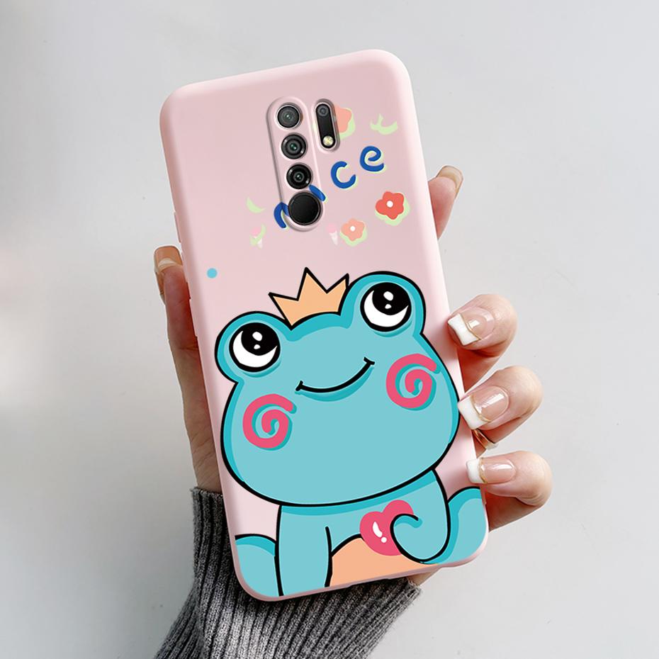 For Xiaomi Redmi 9 Case Redmi 9 Prime Cover M2004J19G M2004J19C redmi9 Cute Cartoon Bear Silicone TPU Soft Phone Case Back Cover