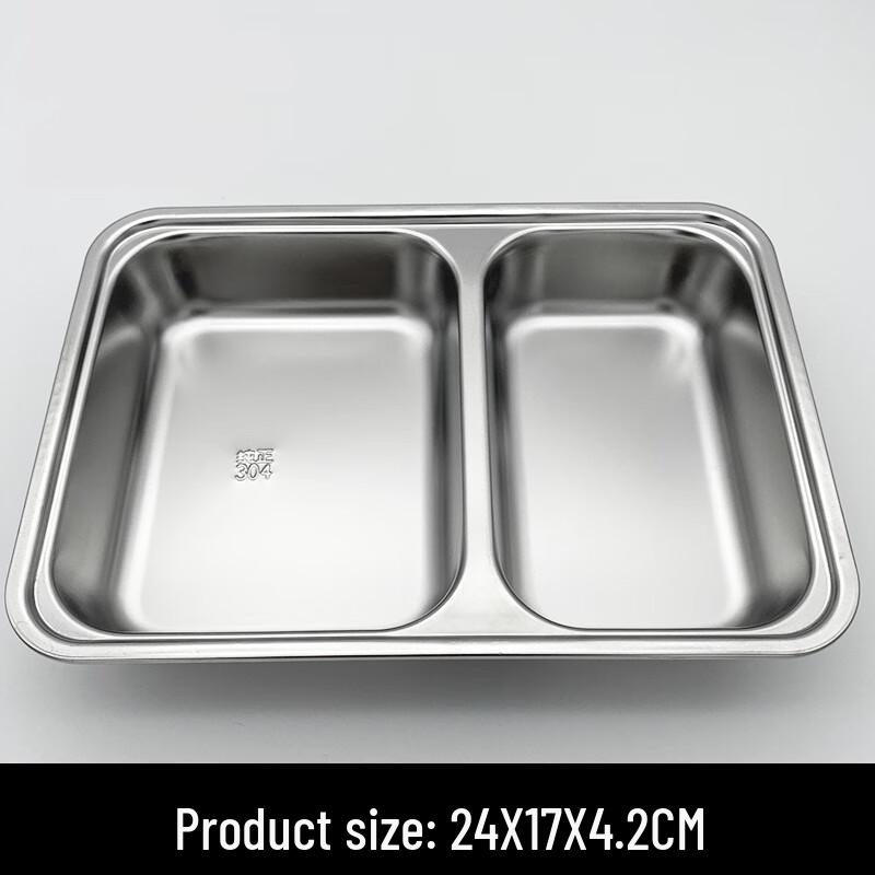 Rechteckiger Lebensmittelbehälter mit Fächern aus Edelstahl 304 mit Deckel