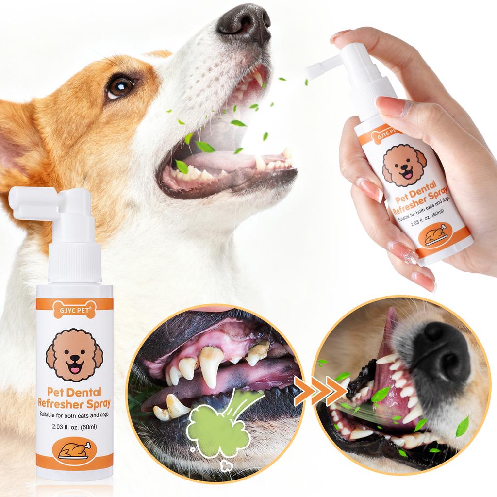 GJYC PET Roast Chicken Pet Oral Fresh Spray Cleanses Teeth Freshens Breath Removes Odors For Dogs Cats
