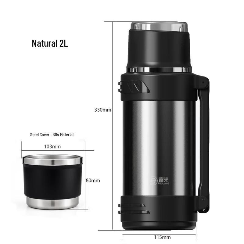 FUGUANG 2000ml 316L Stainless Steel Insulated Travel Bottle