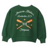 Sweatshirt Kids Long Sleeve Round Neck Cotton Loose Fit Graphic Logo Print Crew Neck Sweatshirt Boys Casual Dark Green [Champion] 100% CK-Y007