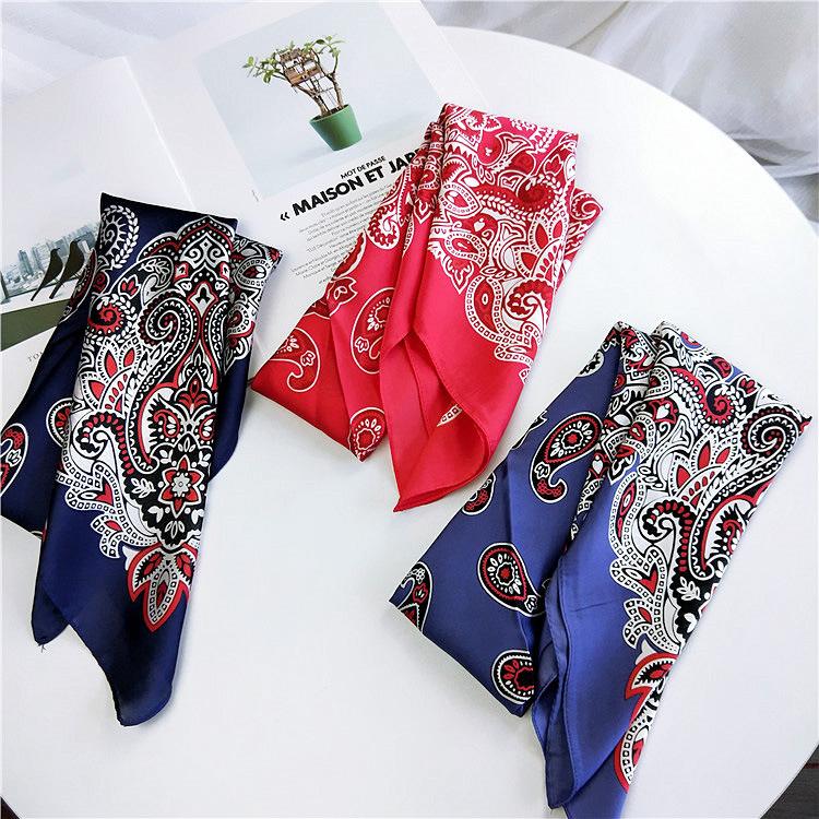 Fashion Decoration Scarf Hairband Tie Hair 70 Small Square Scarf Silk Scarf Women'S Spring And Autumn Versatile Small Scarf Professional Scarf