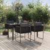 Vidaxl 5-Piece Garden Furniture Set, Black