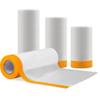 Pre-Taped Masking Film 1/2/5/8pcs Plastic Sheeting Automotive Protective Film No Residue Painters Plastic Drop Cloth for PaintinPinstriping Tape 3