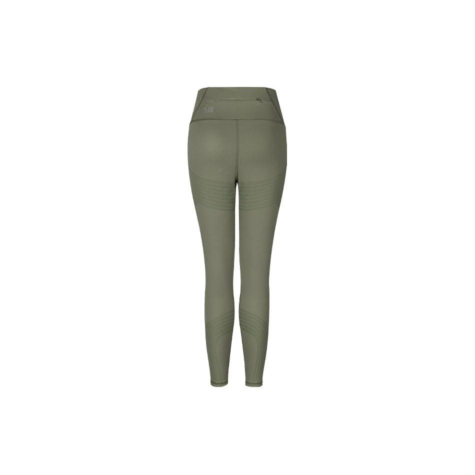 ASICS Solid Color High Elastic High Waist Slim Fit Sports Pants Women bottoms Army-Green 2012C956-300