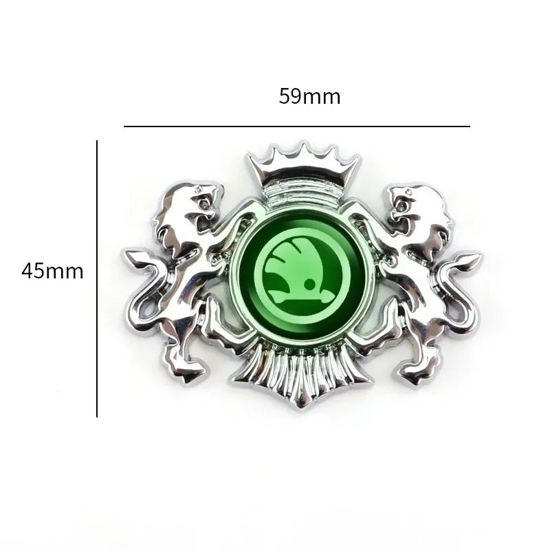 YSAG7 Metal Stickers for Skoda Superb 3 Fabia 1 2 Kodiaq Karoq Octavia A7 A5 RS Yeti Rapid Vision Roomster Car Side Emblem Decals