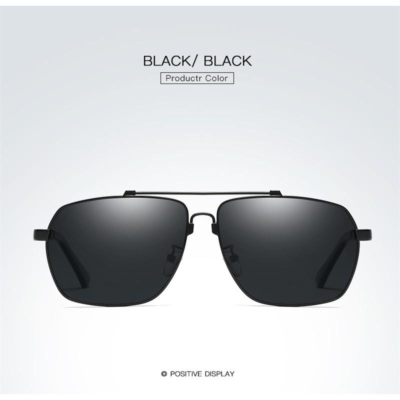 

Европейские и американские мужские и женские модные красочные квадратные поляризованные солнцезащитные очки чёрный