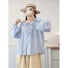 Spring 2026 Japanese Style Loose Wide Lapel Tie-Waist Pleated Women's Cardigan Shirt