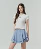 SERGIO TACCHINI W Rib Slim Fit Tie Ribbon Short Sleeve T-Shirt (White)