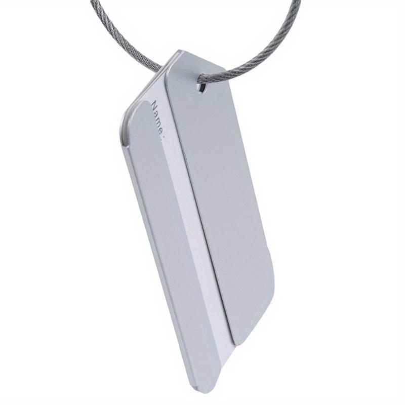 Luggage Tags Aluminium Alloy Suitcase Tag Travel Labels with Steel Loop Luggage Tags for Suitcases Travel Accessories