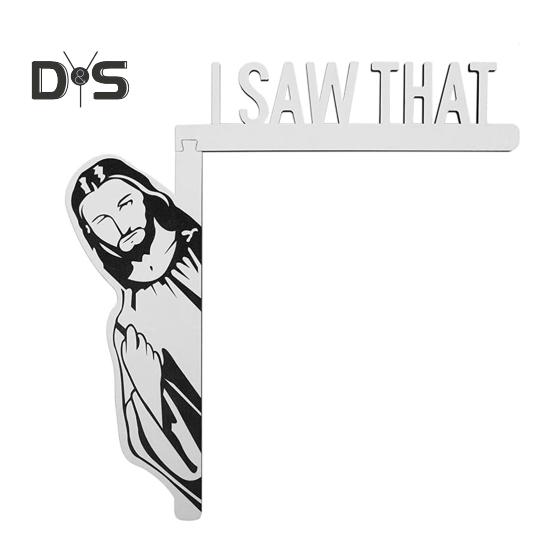 

Украшение на угловую дверь с изображением Иисуса Спасителя, я видел это слева и справа, деревянная дверная рама, табличка, украшение на кромку передней двери, украшение для сиденья Left