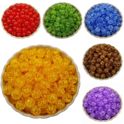 Creative Pendant Wholesale Necklace Bracelet 20Pcs 8mm DIY Jewelry Accessories Crackle Acrylic Spacer Beads Loose Bead