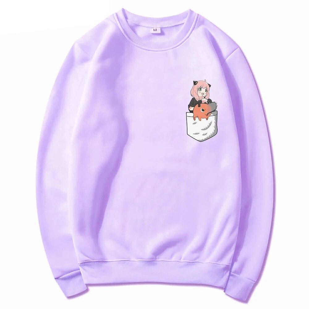 Cute Anya and Pochita Classic Hoodie Hoodies Winter Anime SPY X FAMILY Women Spring/Autumn Unisex Sweatshirt Harajuku Sudaderas Unisex