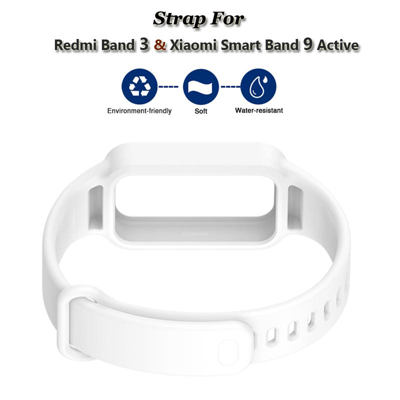 Replacement Strap For Xiaomi Smart Band 9 Active Strap Correa Silicone Watchbands Strap For Redmi Smart Band 3 Strap Bracelet
