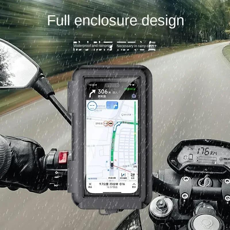 Motorcycle Mobile Phone Holder Waterproof Touch Screen Bicycle Mobile Phone Holder Motorcycle Mobile Phone Bag Handlebar Holder