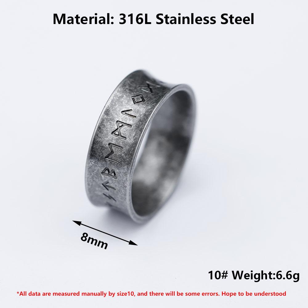 New Creative Design Stainless Steel Viking RUNE Ring Men Nordic Trinity Wedding Rings for gift Fashion Jewelry