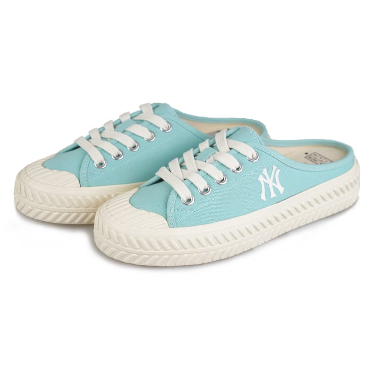 MLB Playball Mule Mules Slip Resistant Abrasion Resistant Low top Canvas Shoes Unisex Green 32SHS1111-50T