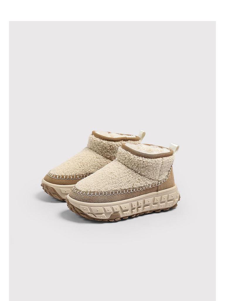 Bottes de neige d'hiver en peluche à tige haute pour femmes 2024: À semelles épaisses, chauds et confortables