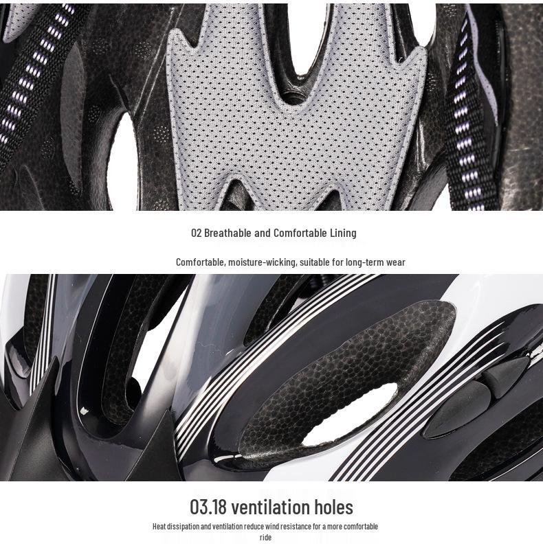 Adult Breathable Bicycle Helmet - Imitation Integrated Molding for Mountain & Road Cycling