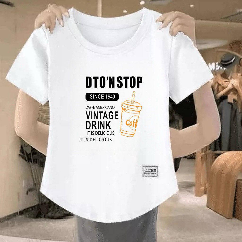 High-End Women s Summer Printed Short-Sleeve T-shirt - Loose, Chic, Slimming, Versatile Top 2XL