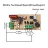 110V-240V Fan Remote Control Modification Board Quad Output Floor Fan Circuit Board Control Motherboard with Remote Controller