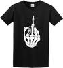 Men's Oversized Gothic Clothing for with Skull Finger Simplicity Short Sleeve T Shirt Black