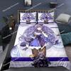 Genshin Impact Bedding Set Game Print Duvet Cover Quilt Soft Duvet Cover Sets Home Textile Queen King Size Girl Kids Room Decor0