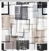 Modern Geometric Shower Curtain Brown Black And White Abstract Geometric Shower Curtain For Bathroom Modern Minimalist Bath