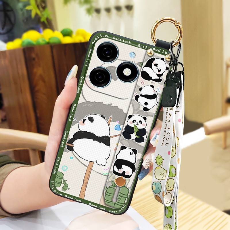 Fashion Design Shockproof Phone Case For Tecno Spark20/KJ5 Protective Back Cover Anti-dust Cute Dirt-resistant Panda