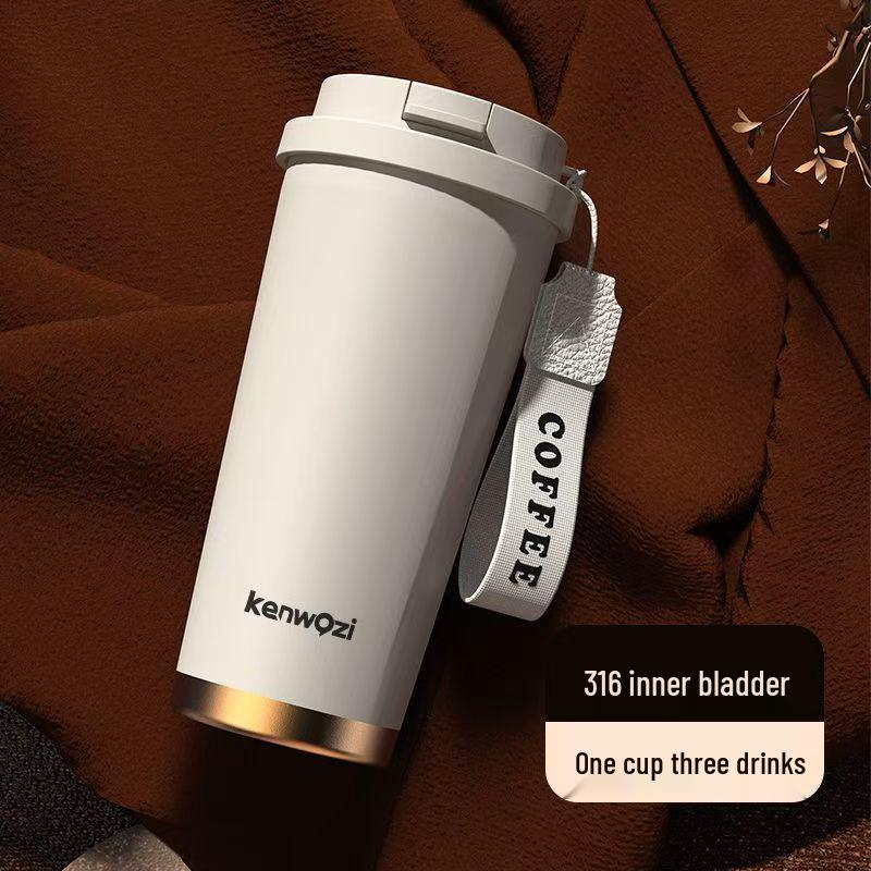 Premium 316 Stainless Steel Insulated Large Capacity Coffee & Water Cup with Straw