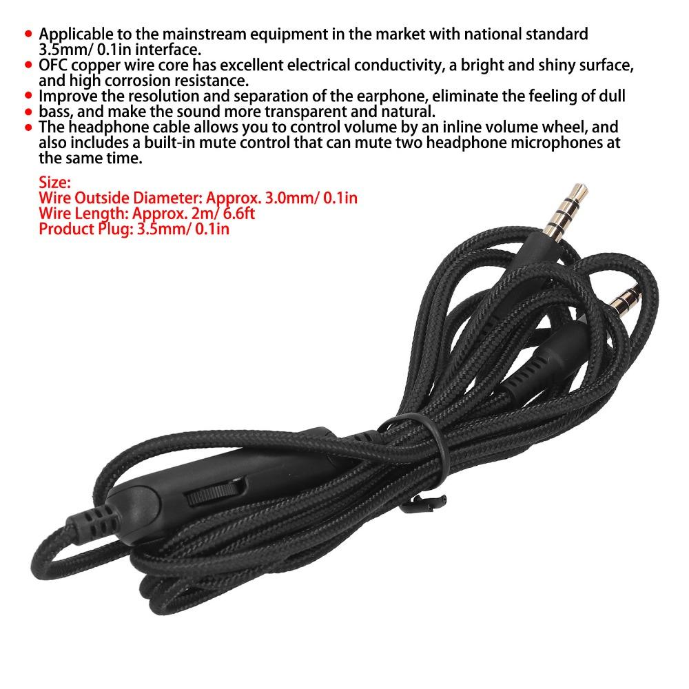 Plug and Play 3.5mm To 3.5mm Headphone Sound Cable for Hyper X Cloud MIX Daily Use