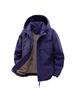 High-Quality Men's Hooded Workwear Jacket - Unisex Solid Color, Plus Velvet for Autumn & Winter