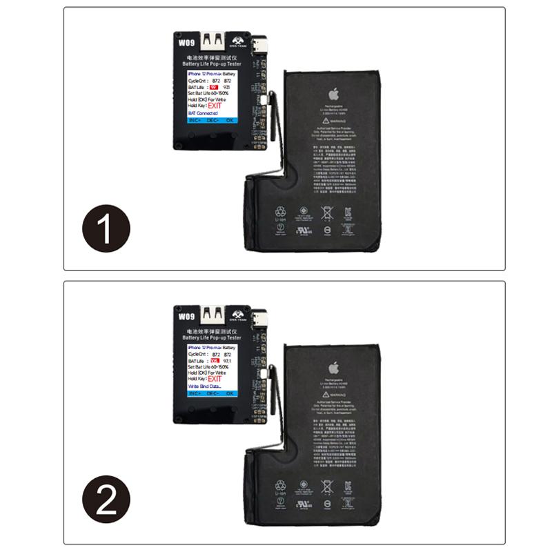 OSS W09 Pro RELIFE XA2 Pro Battery Programmer for iphone 11 12 13mini 14 15Pro Max Battery Health Changed to 100% Pop-up Repair