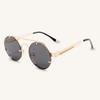 Steampunk Vintage Round Metal Sunglasses Men and Women Hip Hop Stylish Fashion Shades Glamour Trend Designer Shades UV400