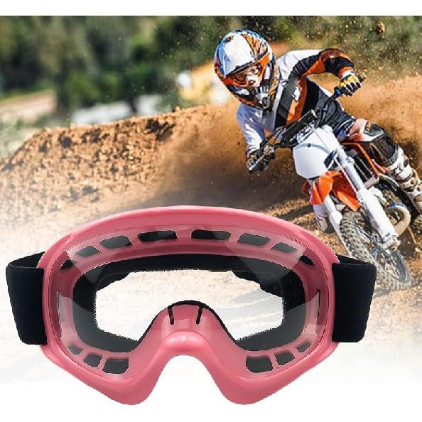 Kids Dirt Bike Goggles Impact-Resistant Adjustable Child Youth ATV Motorcycle Off-Road Riding Motocross Racing Cycling Goggles for Boys & Girls