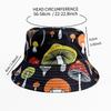 Temu double-sided mushroom printed bucket hat for men and women outdoor sunscreen sunshade basin hat retro casual hat