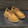 High Quality Men Casual Leather Shoes Comfy Thick Bottom British Style Antiskid Oxford Shoes Outdoor Anti-slip Wearable Sneakers