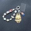 Golden 999 Pure Gold Mobile Phone Pendant Keychain Cartoon Plush Bag Charm