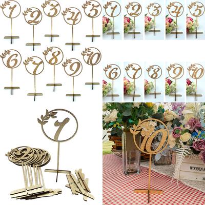 Beautiful Wood Table Numbers Set of 10 Table Number Signs for Party Seating Anniversary, Event Reception, Decoration