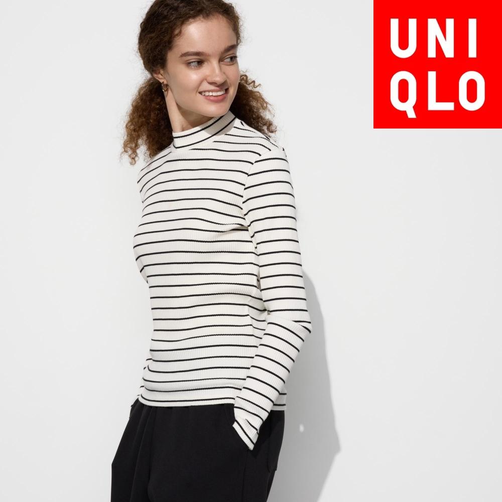 

Uniqlo Футболка с длинным рукавом и высокой горловиной Lip STripe 01 OFF WHITE/WOMEN S