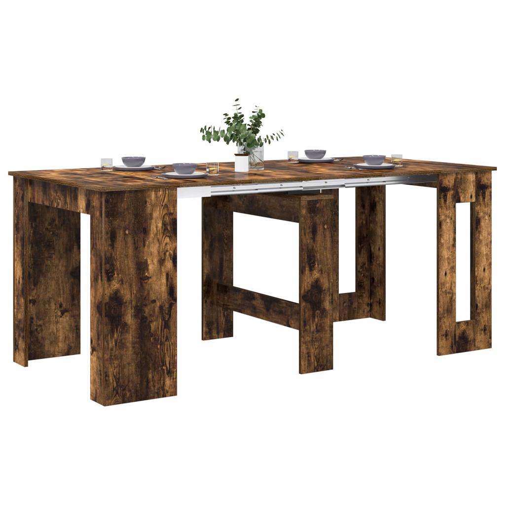 Dining Table 180 x 85 x 75 cm Wood Based Material Smoked Oak