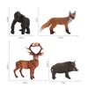Wild Animal Pvc Figurine Black Chimpanzee Fox Deer Gift For Kids And Collectors