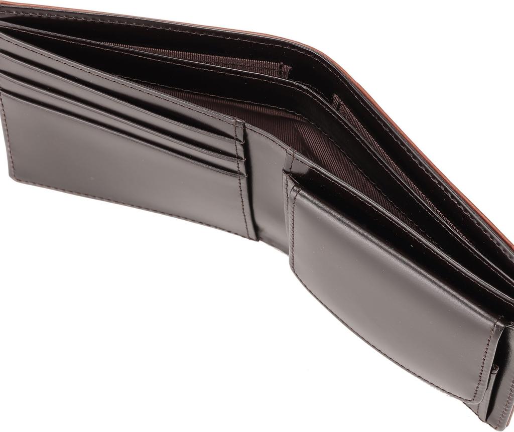 Schlammiger Jack Suppe Kalbsleder Bifold Geldbörse für Herren und Damen, Klein, Kompakt, Schlank, Echtes Rindsleder, Nein. 76210 (Braun)