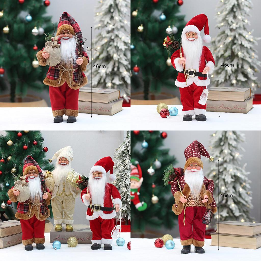 Christmas Santa Figurine Standing Holiday Decor For Home Windows