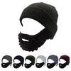 Elastic Beard Hat Winter Knit Balaclava Hat for Teens Men Keep Full Face Cover Masquerade Theater Performances Supplies