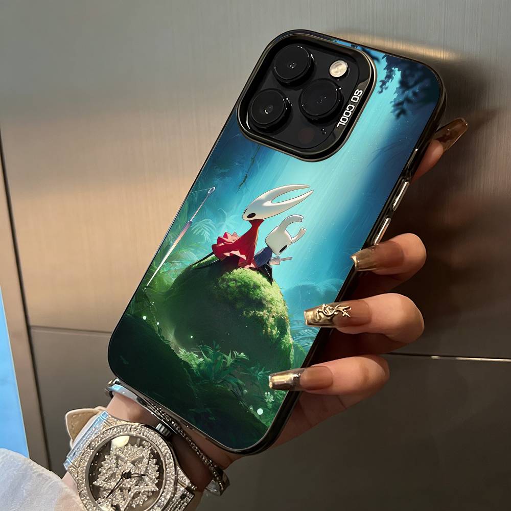 H-Hollow- K-Knight -S-Silksong Phone Case For IPhone17  16 11 12 13 14 15 16 Pro Max Plus Cover Colored Silver Funda Bumber
